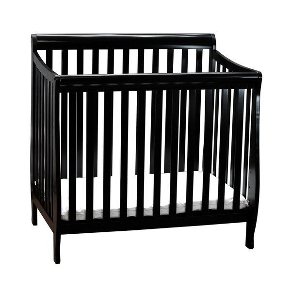 Shop Mikaila Loren Pinewood Mini Crib With Mattress Pad Ships To