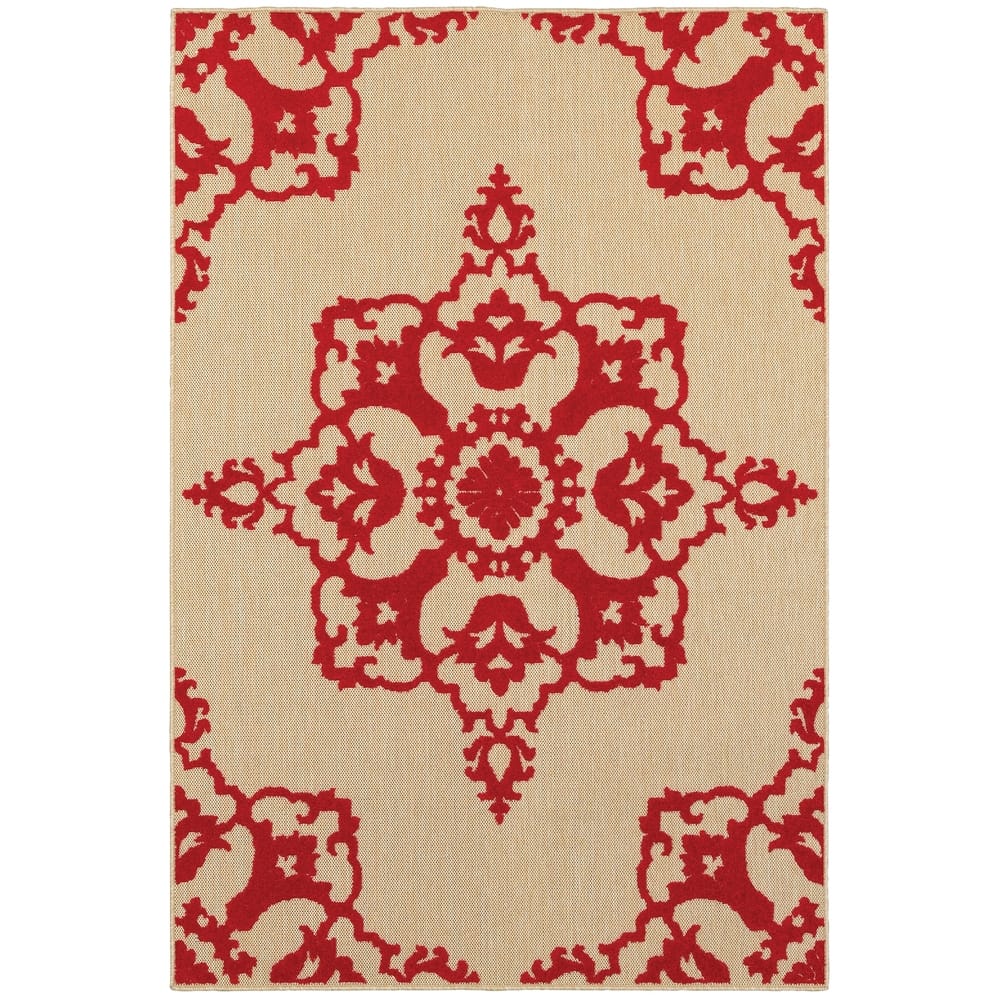 Style Haven Cara Mixed Pile Intricate Medallion Indoor/ Outdoor Area Rug