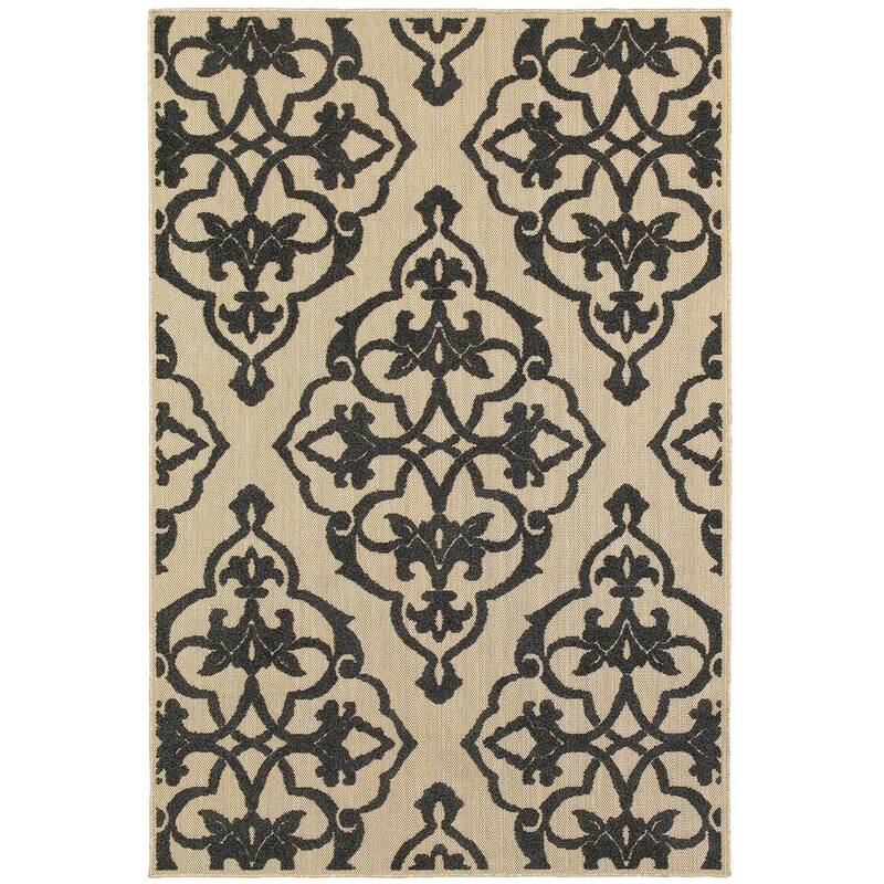 Style Haven Cara Mixed Pile Filigree Medallion Indoor-Outdoor Rug