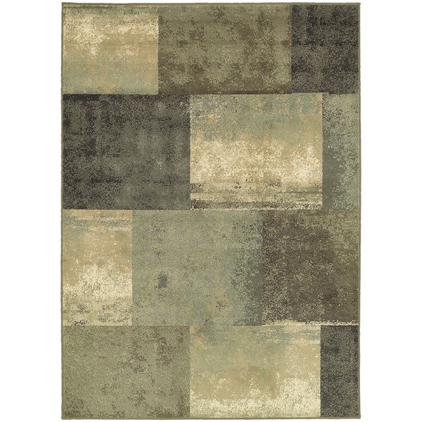 Carbon Loft Liepmann Scrapbook Blocks Green/ Multicolored Area Rug - 5'3" x 7'3"