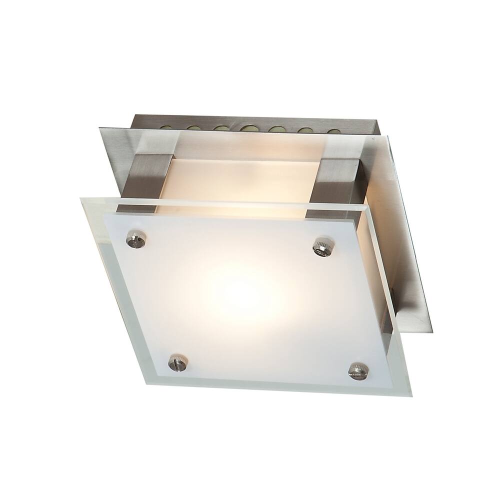 Access Lighting Vision 1-light Brushed Steel 6-inch Flush Mount