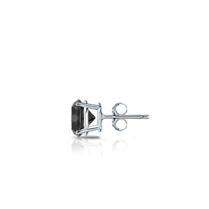 Auriya 1/4ctw Round Black Diamond SINGLE (1) Stud Earring 14k Gold