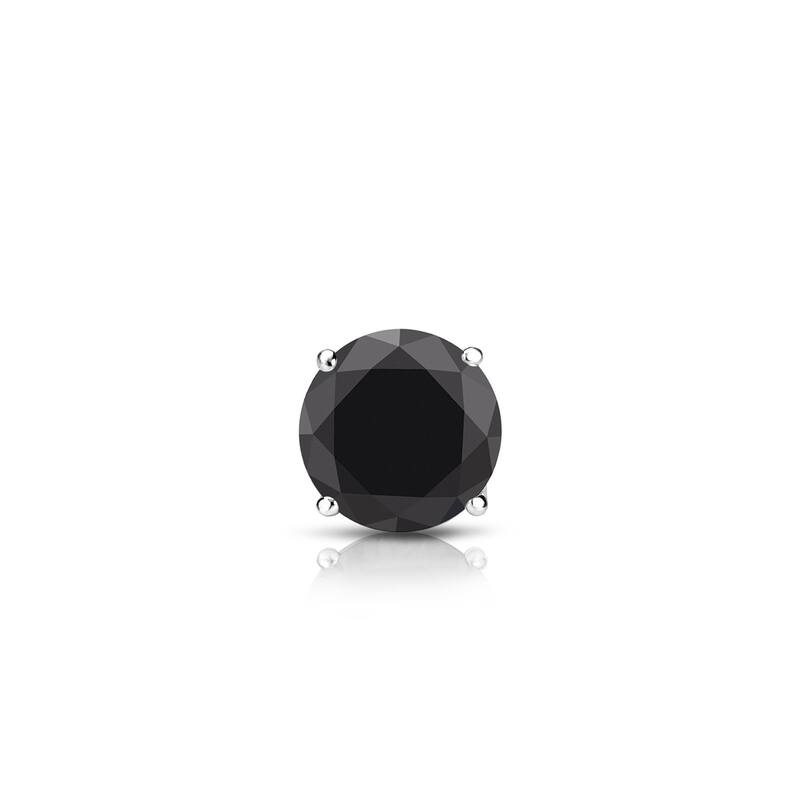 Auriya 1/4ctw Round Black Diamond SINGLE (1) Stud Earring 14k Gold