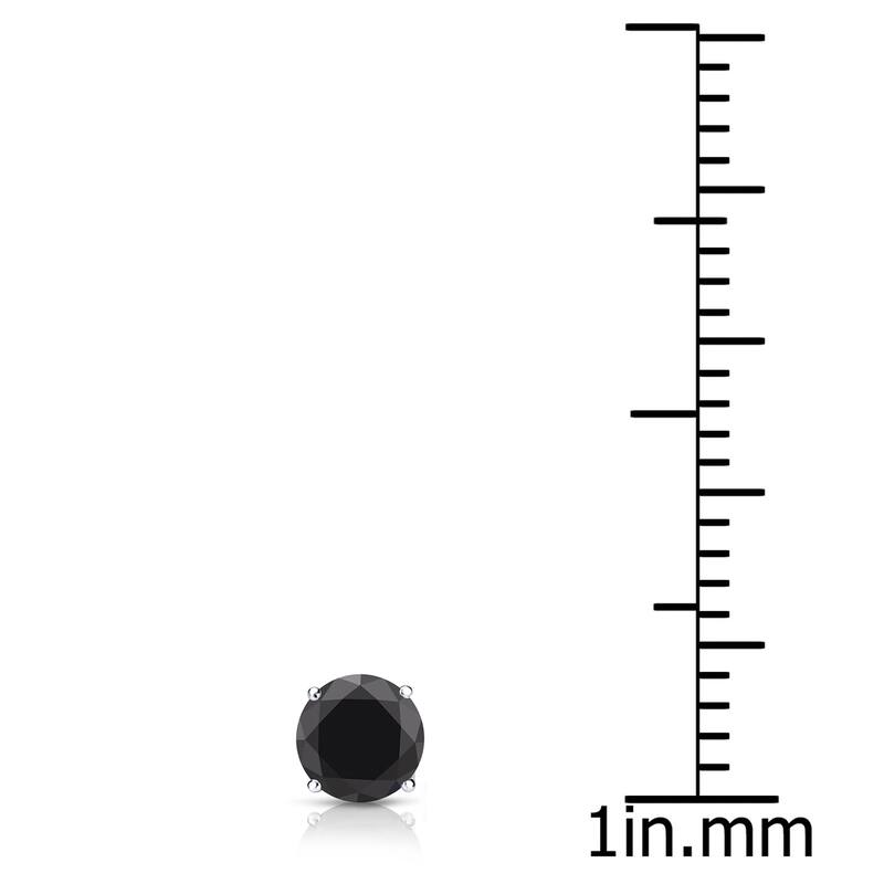 Auriya 1/4ctw Round Black Diamond SINGLE (1) Stud Earring 14k Gold
