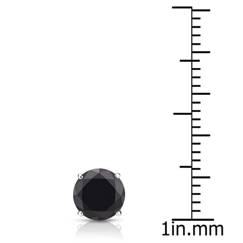 Auriya 3/4ctw Round Black Diamond SINGLE (1) Stud Earring 14k Gold