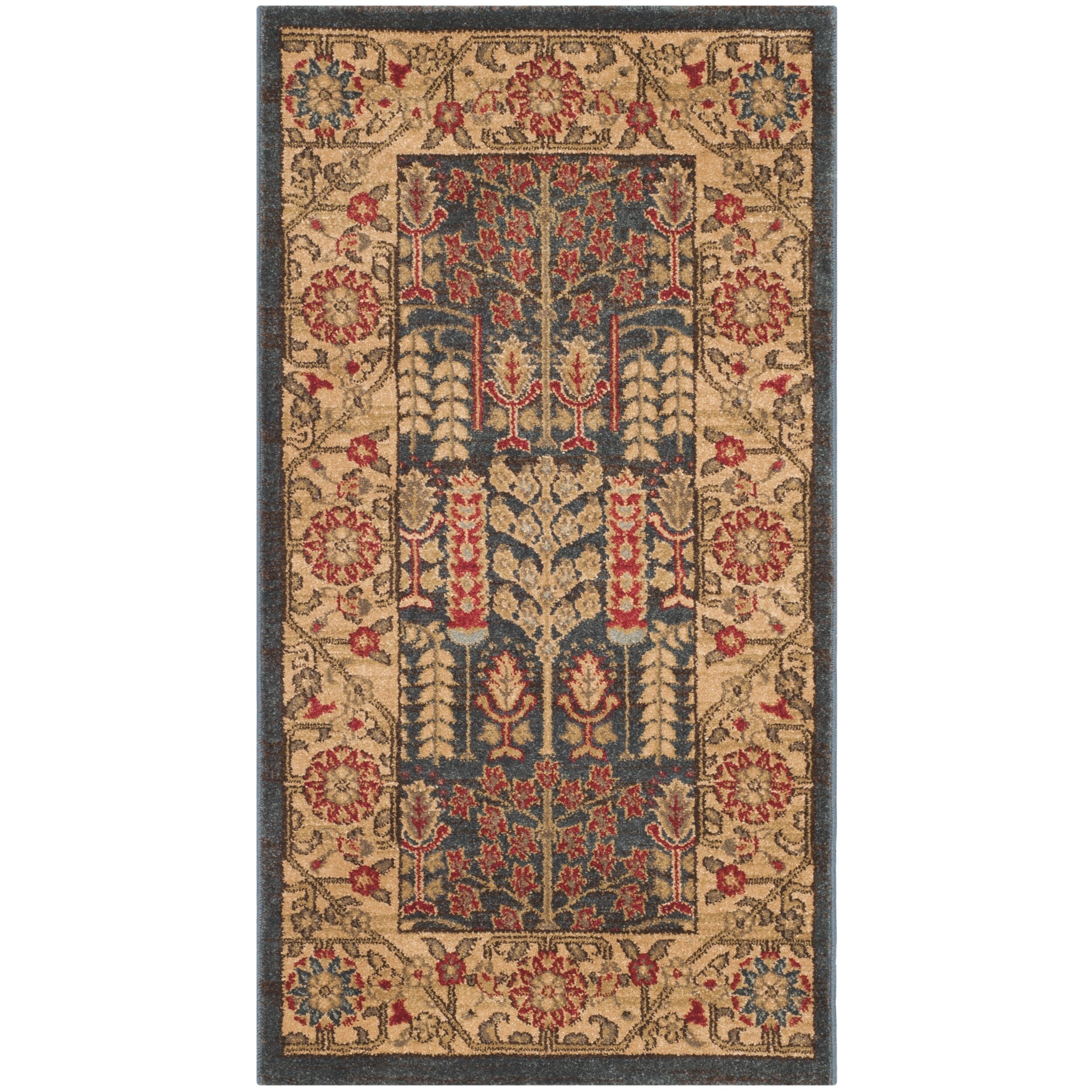 Shop Safavieh Mahal Navy / Natural Rug 2'2" X 4' On Sale Free