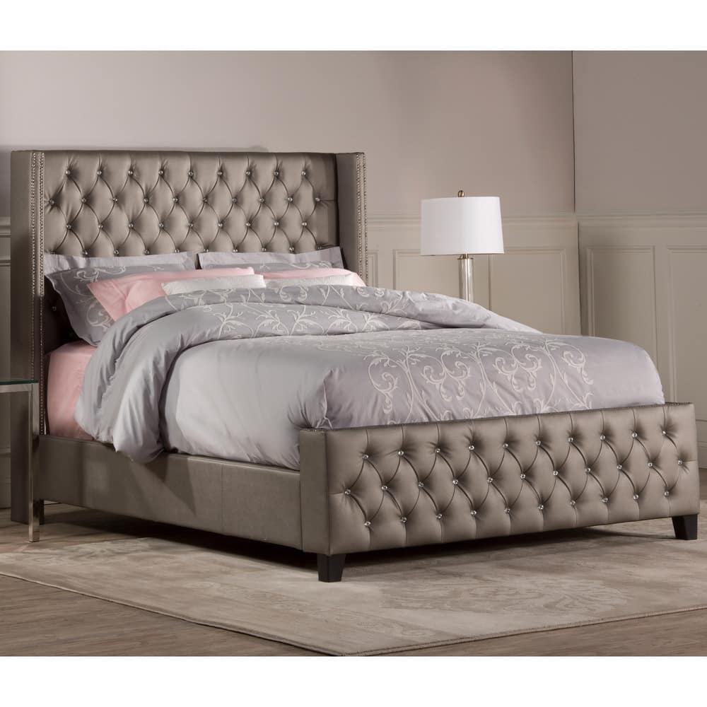 Hillsdale Furniture Memphis Upholstered Bed, Pewter