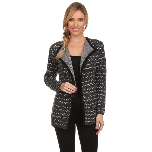 High Secret Women's Gray Knit Open-front Cardigan