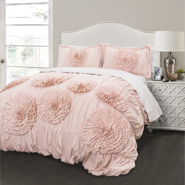 Lush Decor Serena Blush 3 Piece Comforter Set Free Shipping Today