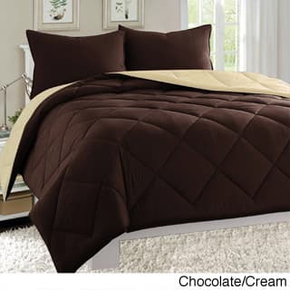 Porch & Den Merrimack All-season Reversible 3-piece Comforter Set - Twin/Twin / Twin Xl - Brown/Cream