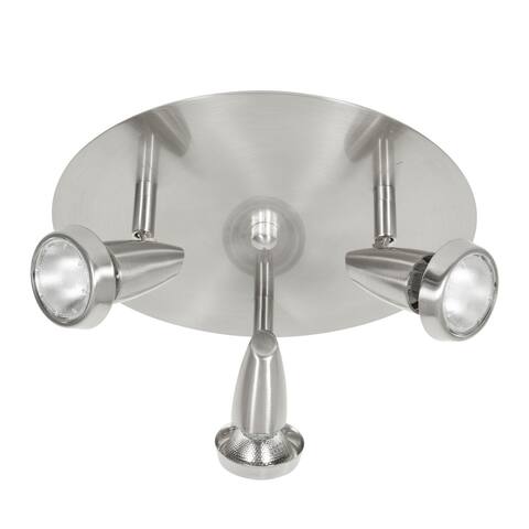 Mirage 3-light Brushed Steel Spotlight