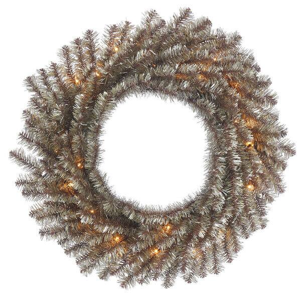 Mocha Artificial 30-inch Tinsel Wreath with 170 Tips Bed Bath