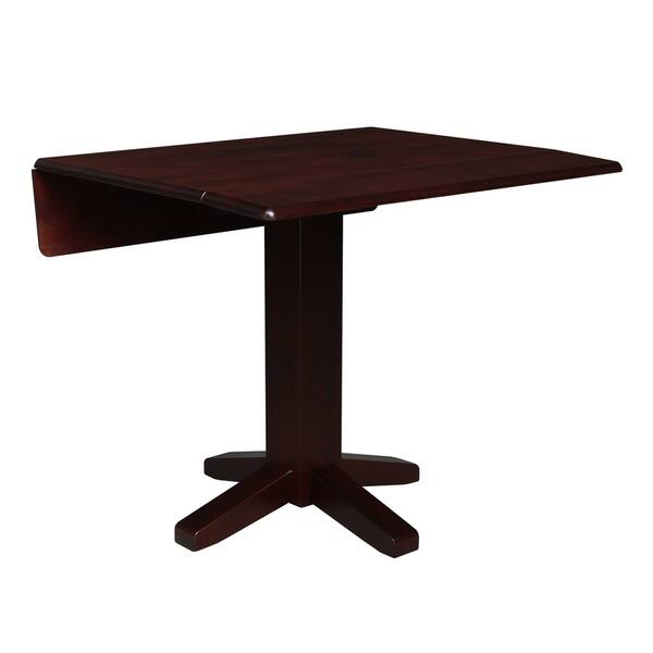 International Concepts Brown Wood 36 Inch Square Dual International Concepts Brown Wood 36 Inch Square Dual