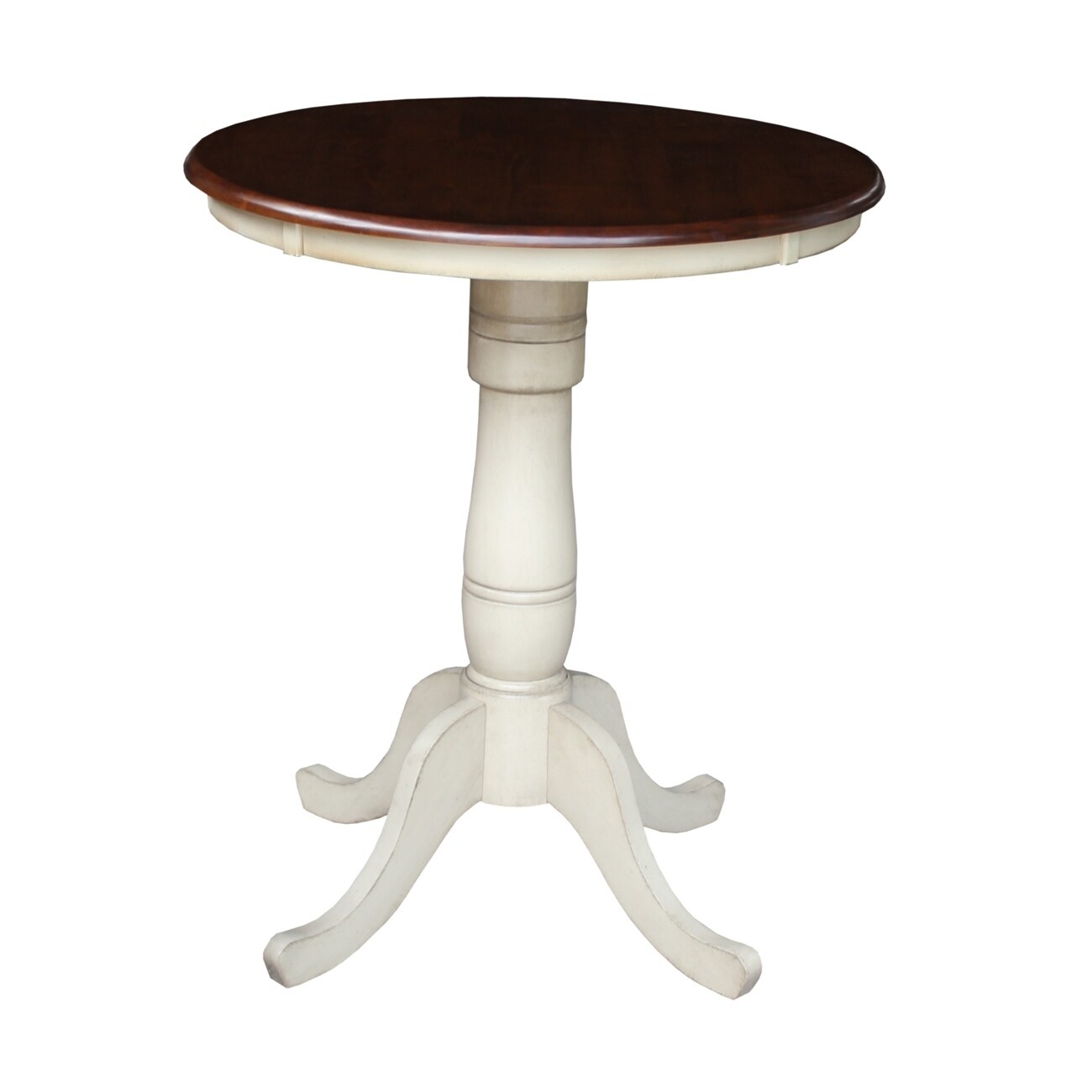 30-Inch International Concepts 30-Inch Round Pedestal Table Espresso
