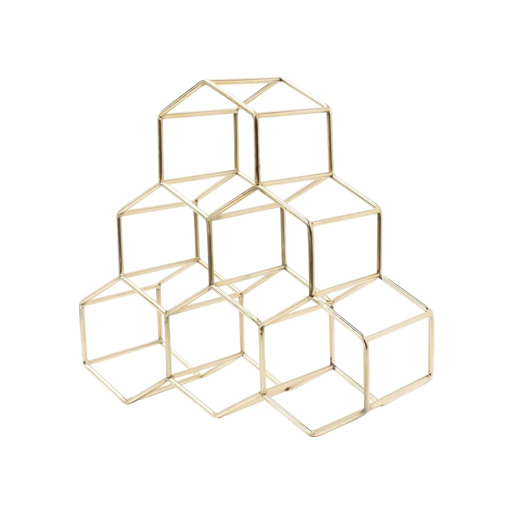 Metal Geometric Countertop Wine Rack by Kate and Laurel