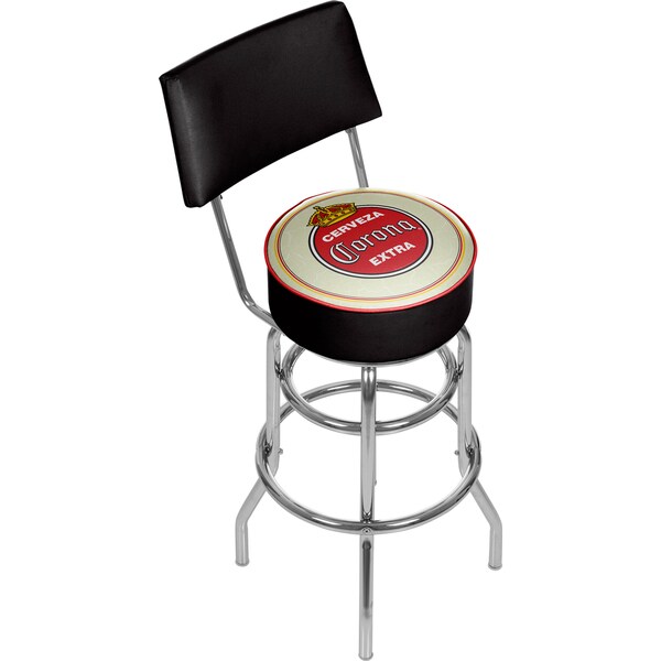 Corona Swivel Bar Stool with Back - Vintage