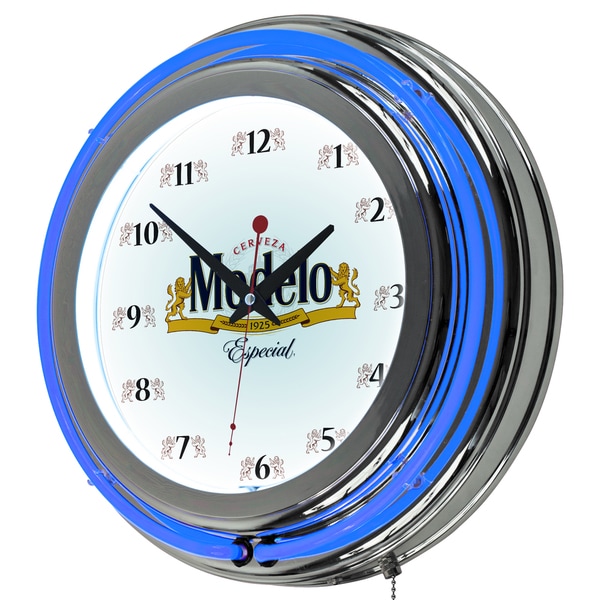 Modelo Chrome Double Rung Neon Clock