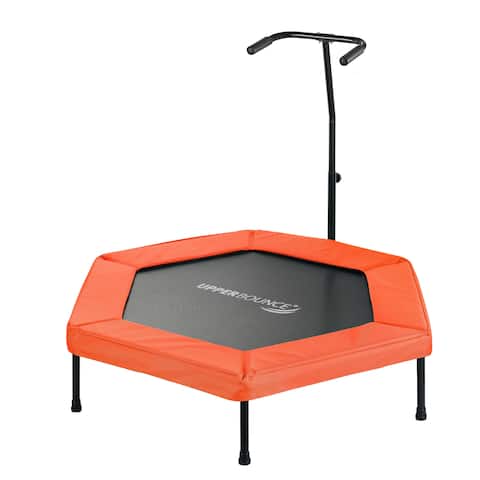 Upper Bounce Orange 50-inch Hexagonal Fitness Adjustable Hand Rail Mini-trampoline