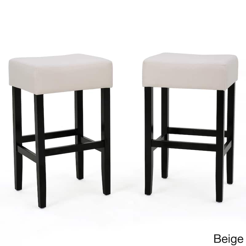 Lopez 27-inch Fabric Backless Counter Stool (Set of 2) by Christopher Knight Home - Beige