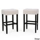 preview thumbnail 4 of 12, Lopez 27-inch Fabric Backless Counter Stool (Set of 2) by Christopher Knight Home Beige