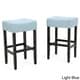 preview thumbnail 5 of 12, Lopez 27-inch Fabric Backless Counter Stool (Set of 2) by Christopher Knight Home Light Blue
