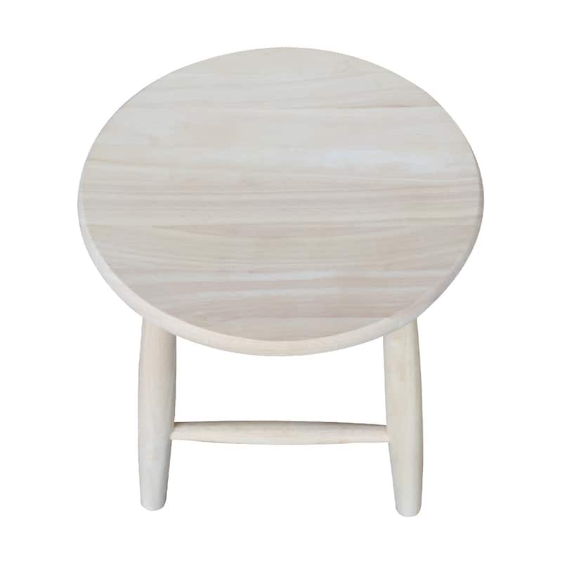 Dining Height Solid Wood Swivel Scooped-Seat Stool