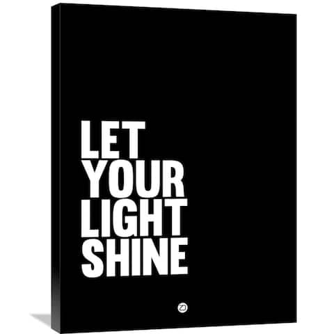 Naxart Studio 'Let Your Light Shine Poster 2' Stretched Canvas Wall Art