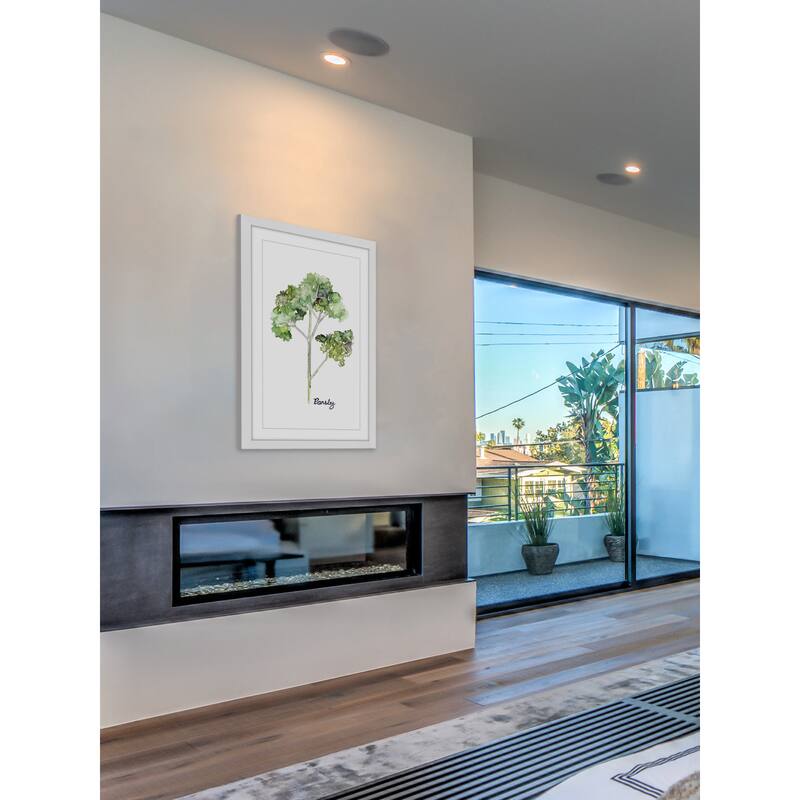Marmont Hill - 'Herb Parsley' by Rachel Byler Framed Painting Print - Multi-Color