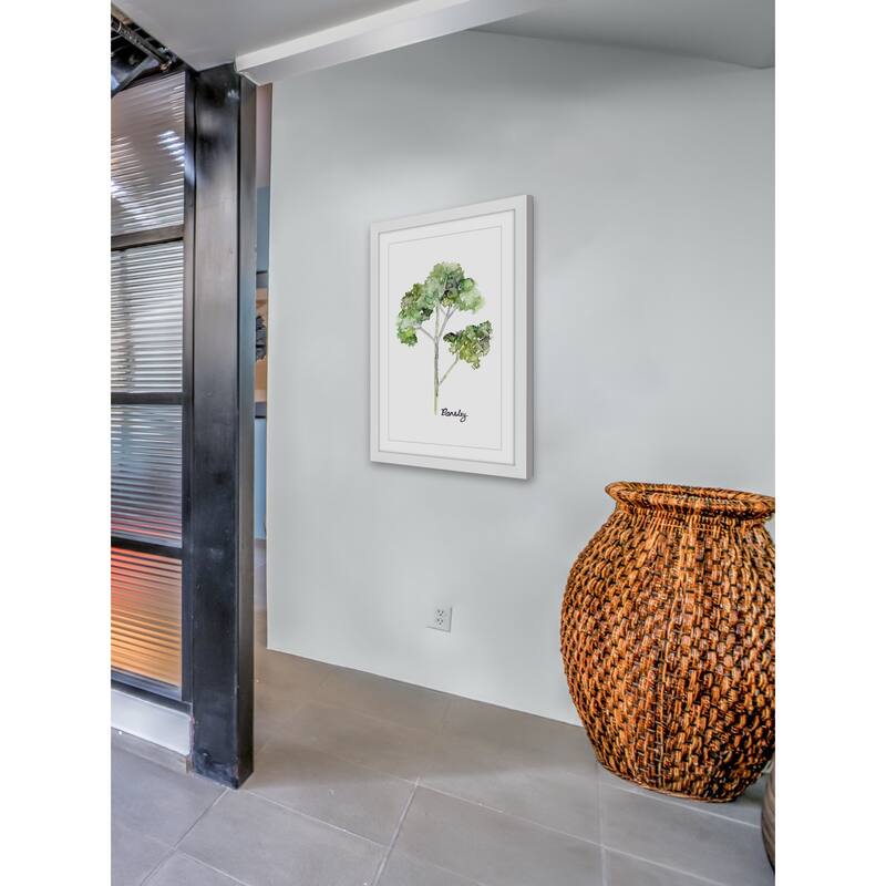 Marmont Hill - 'Herb Parsley' by Rachel Byler Framed Painting Print - Multi-Color