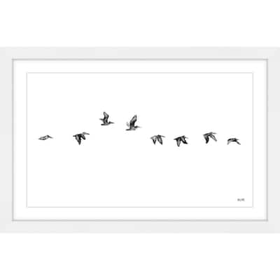 Marmont Hill - 'The Squadron' by Rachel Byler Framed Painting Print