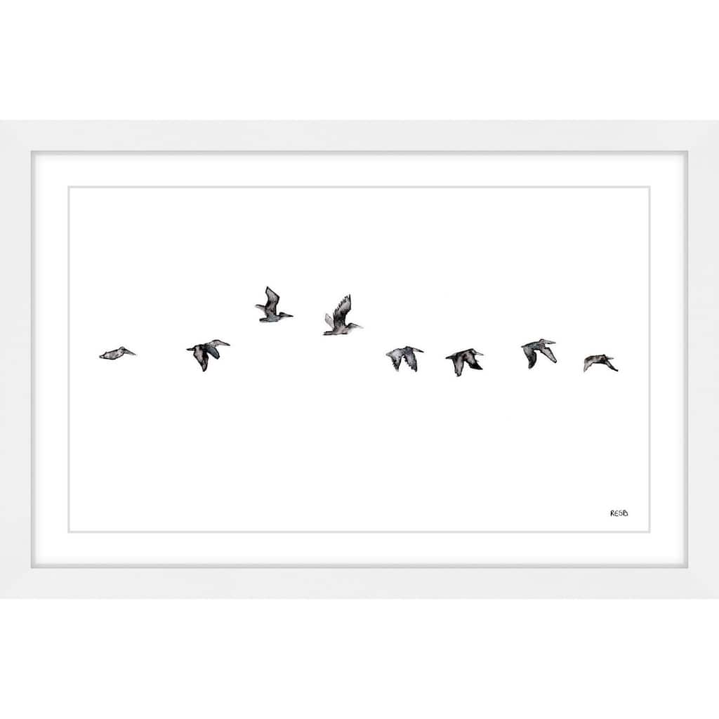 Marmont Hill - 'The Squadron' by Rachel Byler Framed Painting Print