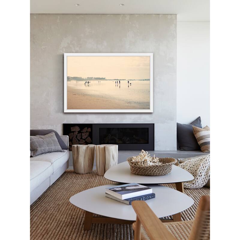 Marmont Hill - 'Beach Life' by Ingrid Beddoes Framed Painting Print - Multi-Color