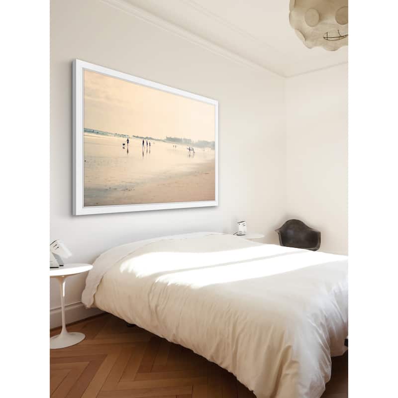 Marmont Hill - 'Beach Life' by Ingrid Beddoes Framed Painting Print - Multi-Color