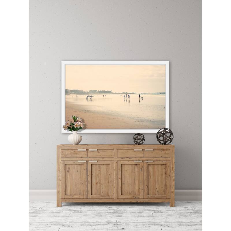 Marmont Hill - 'Beach Life' by Ingrid Beddoes Framed Painting Print - Multi-Color