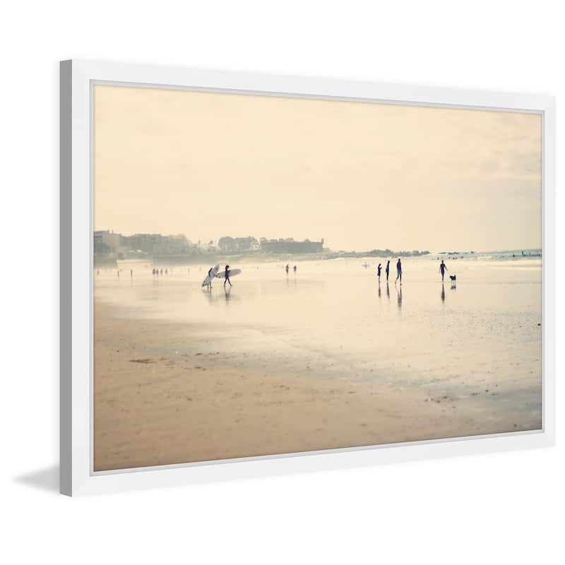 Marmont Hill - 'Beach Life' by Ingrid Beddoes Framed Painting Print - Multi-Color