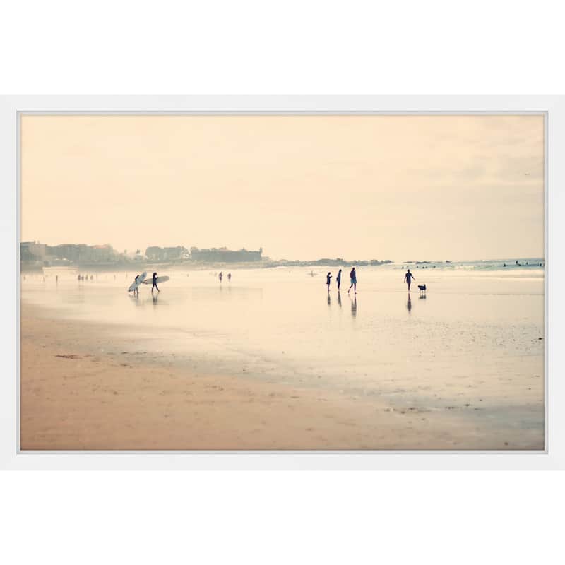 Marmont Hill - 'Beach Life' by Ingrid Beddoes Framed Painting Print - Multi-Color