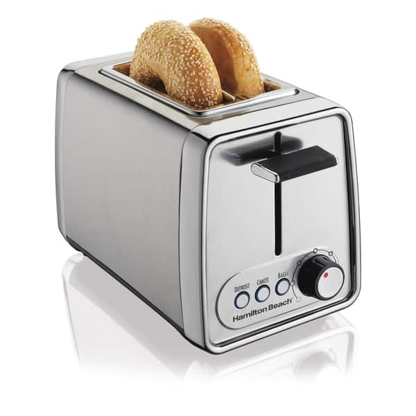 Hamilton Beach 4 Slice Toaster with Extra-Wide Slots, Bagel Setting, Toast  Boost, Slide-Out Crumb Tray, Auto-Shutoff & Cancel Button, Stainless Steel