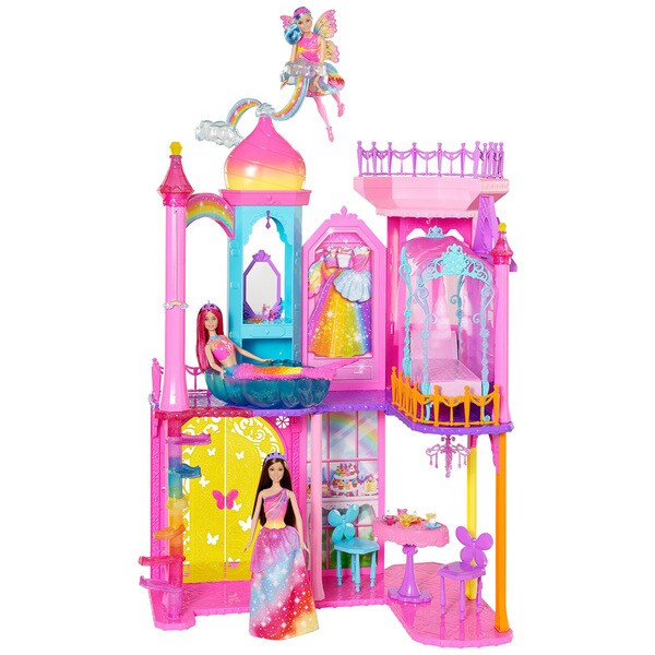 Barbie Kids' Rainbow Cove Plastic Princess Castle Playset