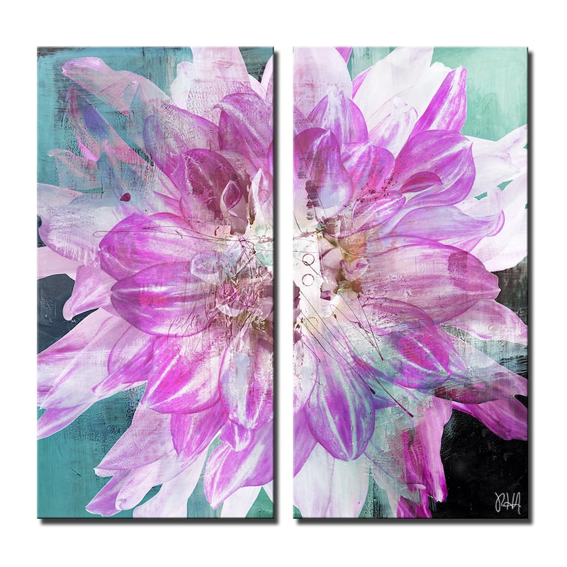 Ready2HangArt 'Painted Petals XXX' 2-Piece Canvas Wall Art Set