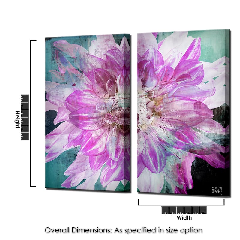 Ready2HangArt 'Painted Petals XXX' 2-Piece Canvas Wall Art Set