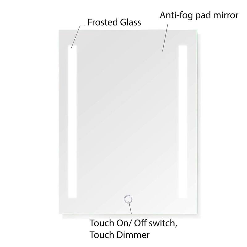 Dyconn Faucet Catella Wall-mounted Vanity Bathroom LED Backlit Mirror - Clear