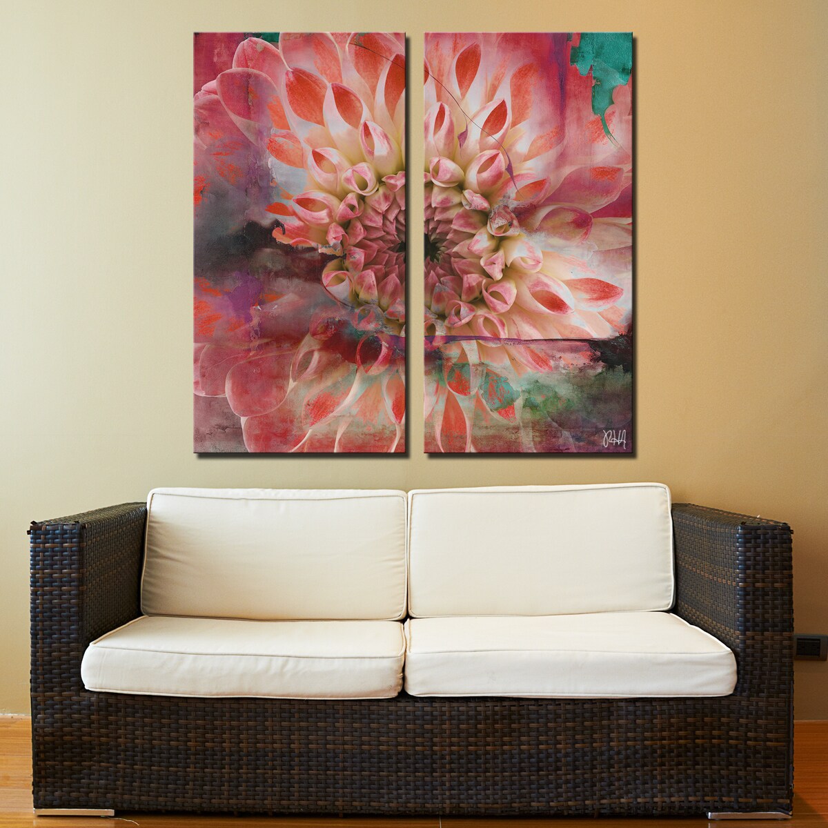 Ready2HangArt 'Painted Petals XXIX' 2-Piece Canvas Wall Art Set 