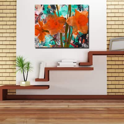 Ready2HangArt 'Painted Petals XXII' Floral Canvas Wall Art