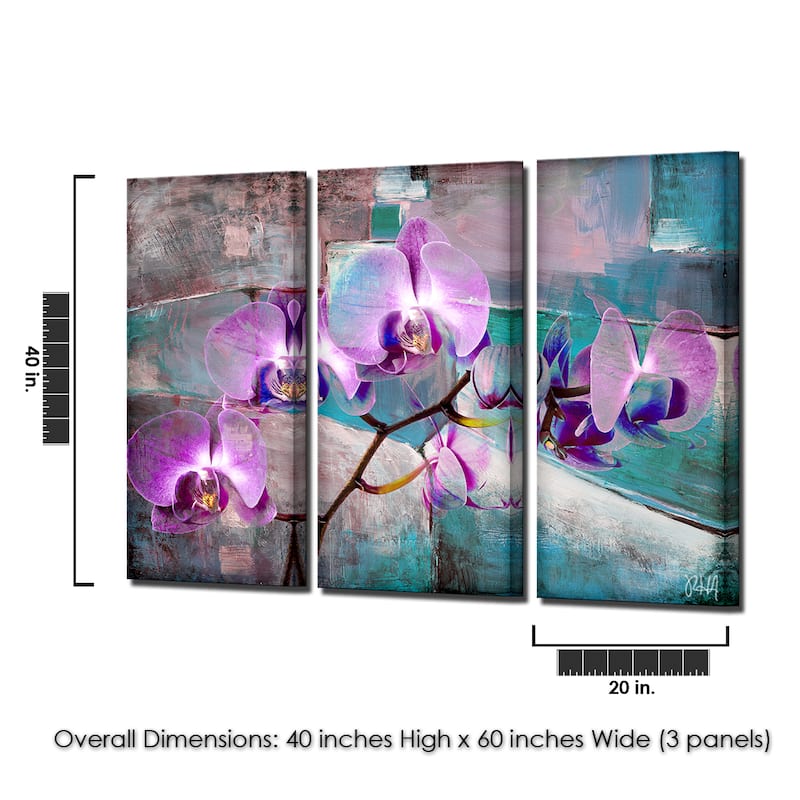 Ready2HangArt 'Painted Petals XIX' 3-Piece Canvas Wall Art Set