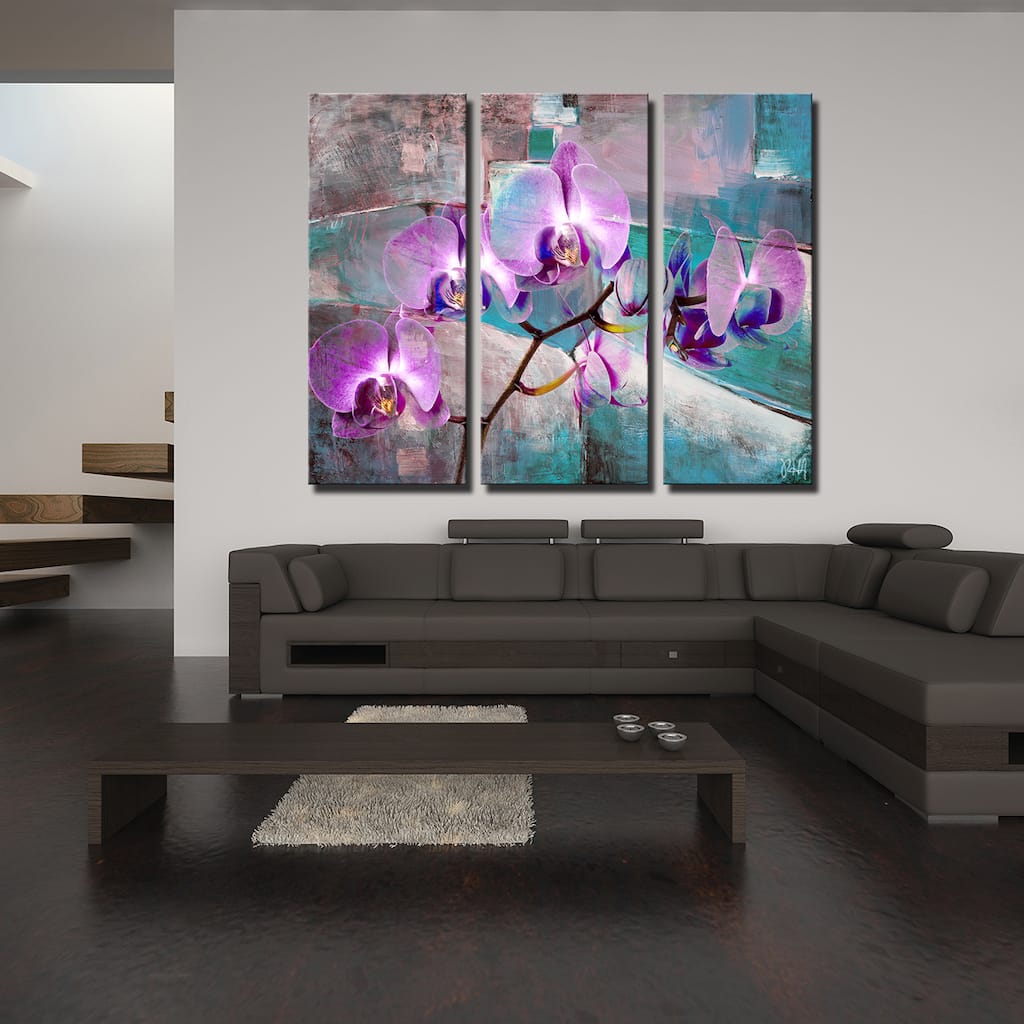 Ready2HangArt 'Painted Petals XIX' 3-Piece Canvas Wall Art Set