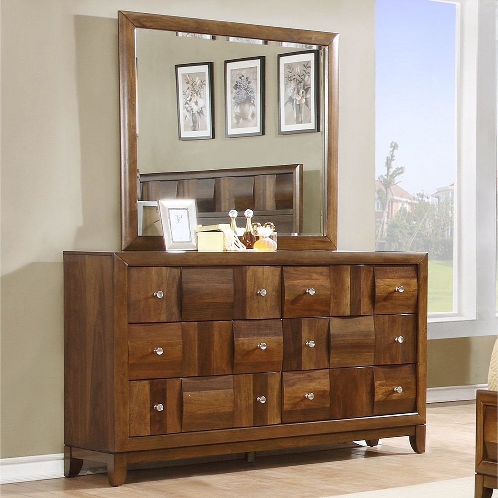 Shop Calais Walnutfinished Solid Wood 6drawer Dresser