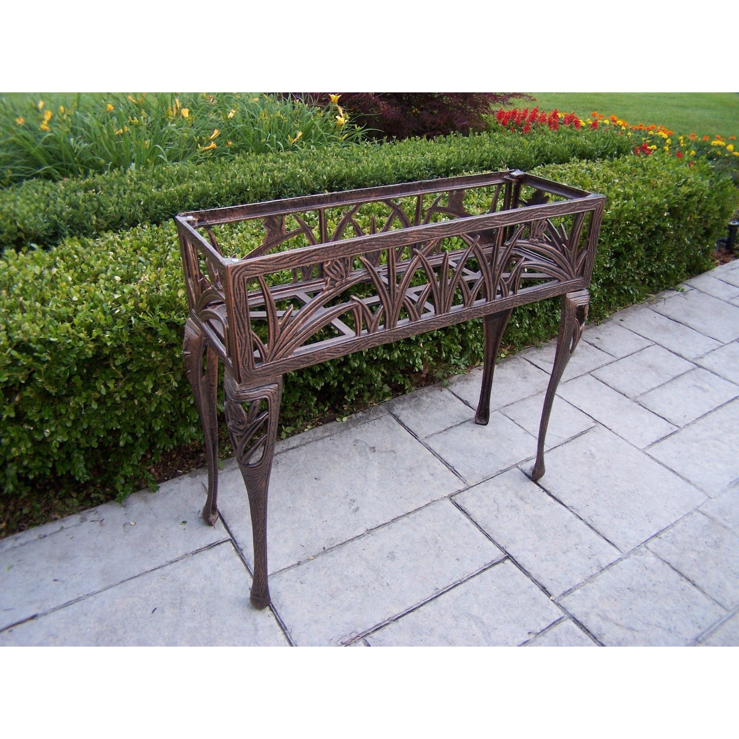 Oakland Living Monarch Bronze Metal Rectangular Plant Stand Oakland Living Monarch Bronze Metal Rectangular Plant Stand