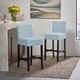 preview thumbnail 2 of 14, Lopez 30-inch Fabric Barstool (Set of 2) by Christopher Knight Home