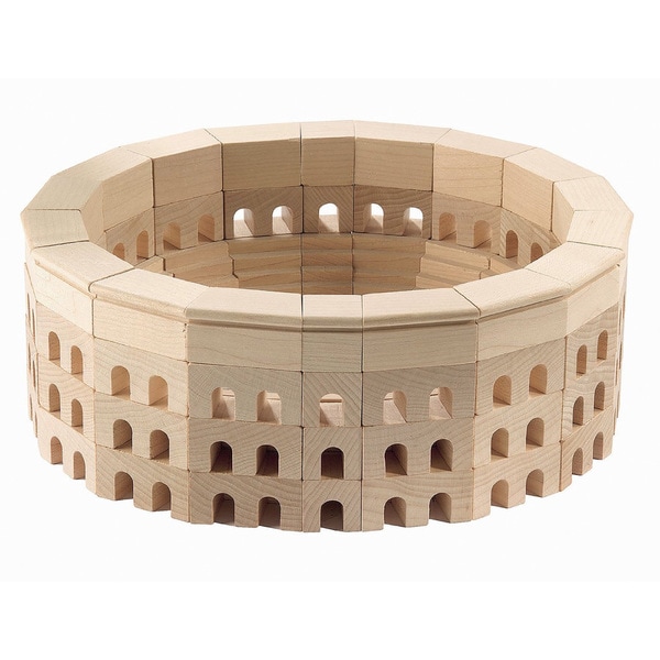 Haba Kids Roman Coliseum Wood Architectural Block Set 110 Haba Kids X27 Roman Coliseum Wood Architectural Block Set 110 Piece