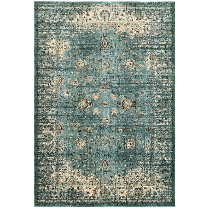 Style Haven Echo Arabesque Distressed Traditional Area Rug